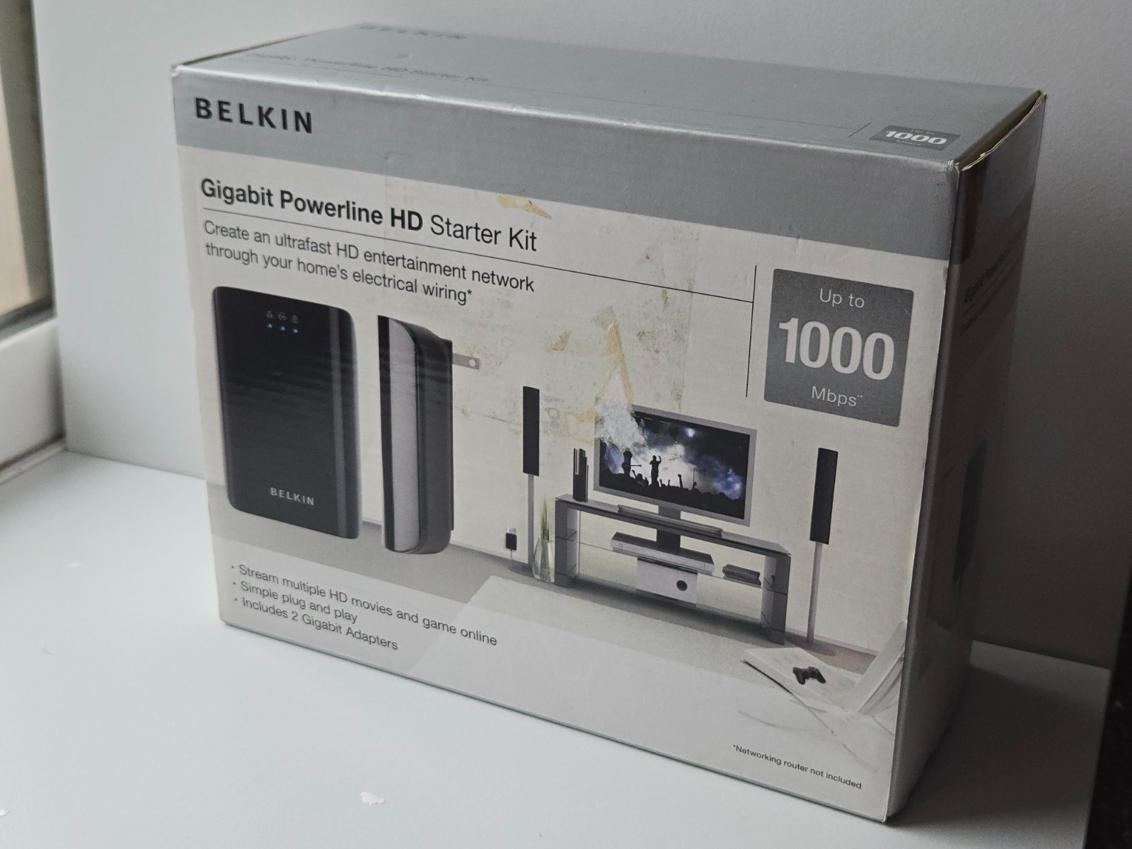 Belkin F5D4076 Gigabit Powerline HD Starter Kit 1000Mbps Ethernet