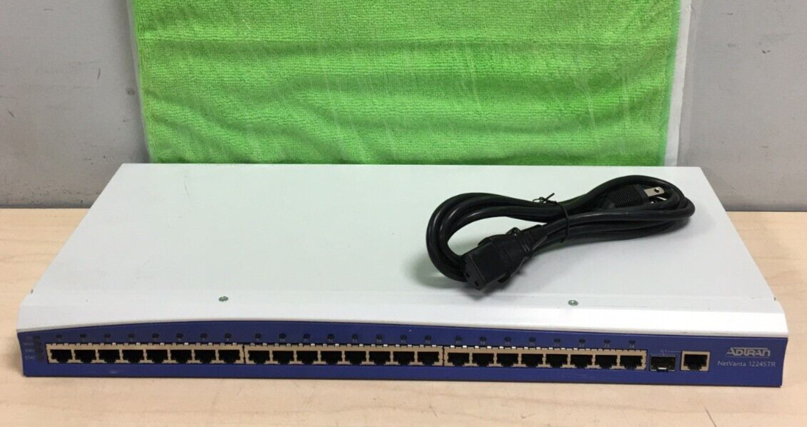Adtran NetVanta 1224STR Managed Switch, 1200520L1 NO RACK EARS (TESTED)