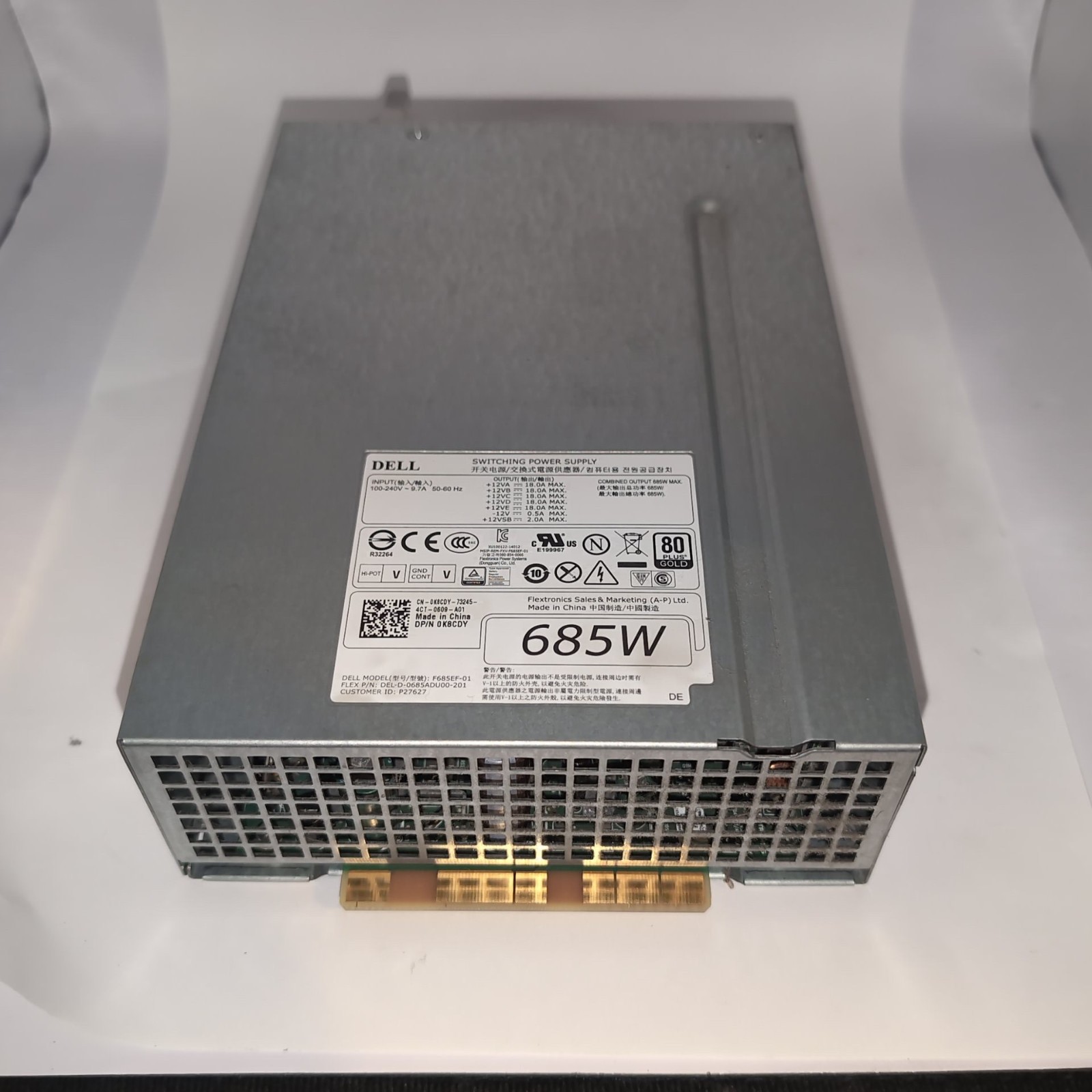 Dell F685EF-01 K8CDY 685W 80 Plus Gold Switching Power Supply For T5810 T7810
