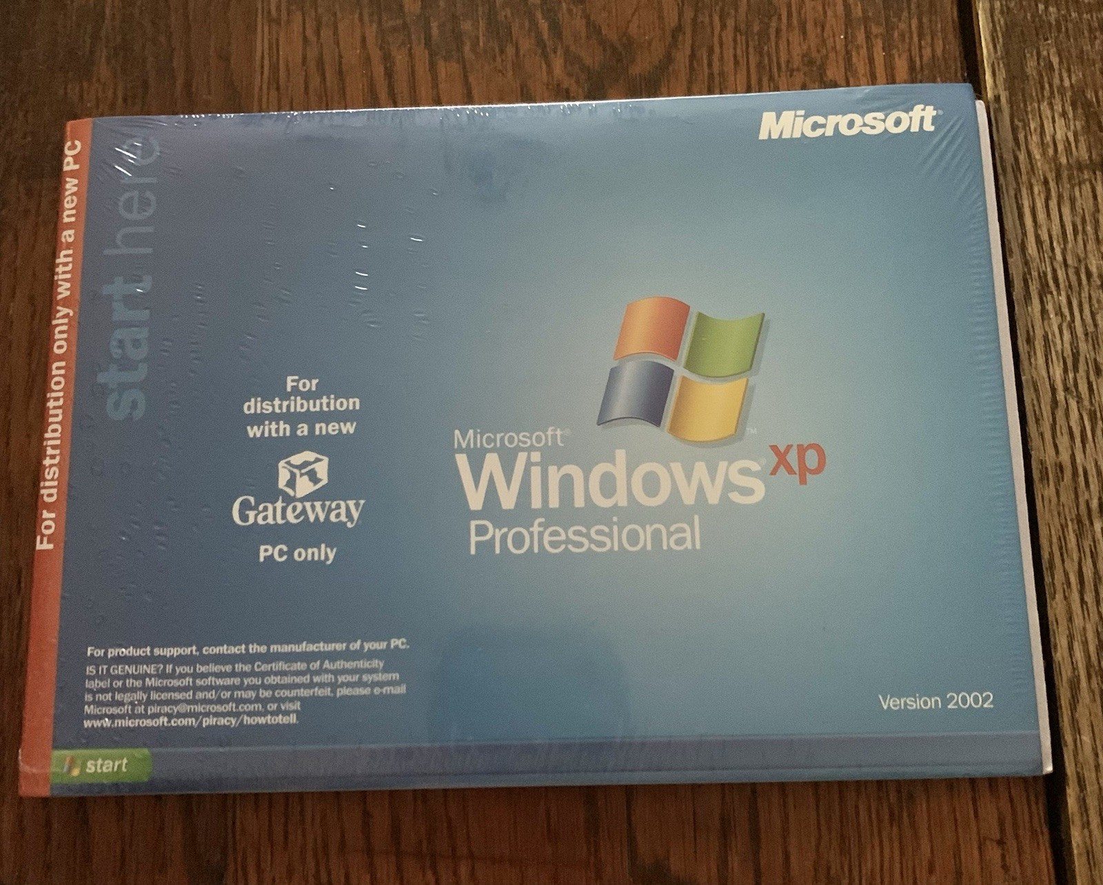 Vtg. Gateway C.D. Microsoft Windows XP Professional 2002 Version 1.0 Sealed