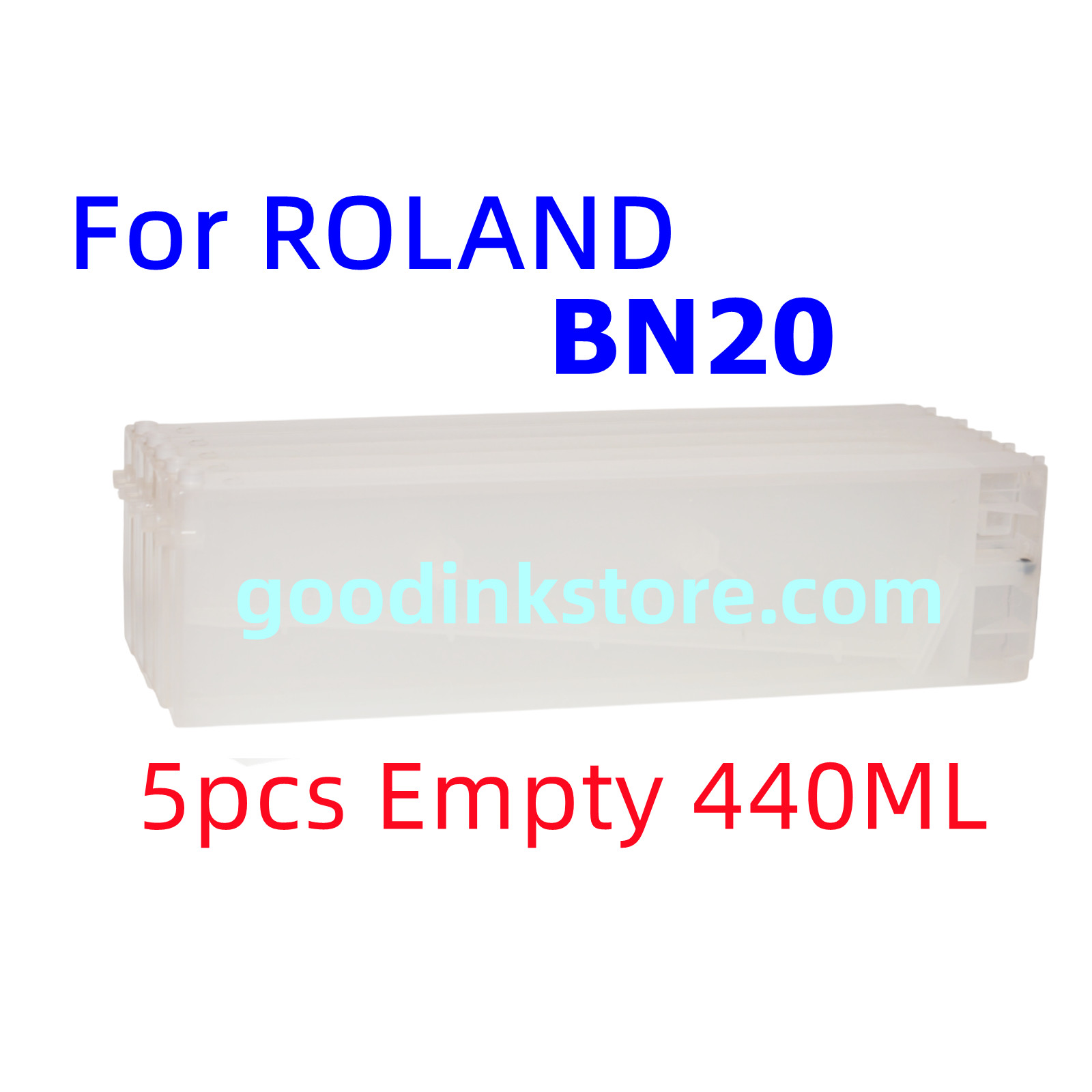 5PC 440ml Empty Refillable Cartridge For Roland Versastudio BN-20 BN20 BN20A *
