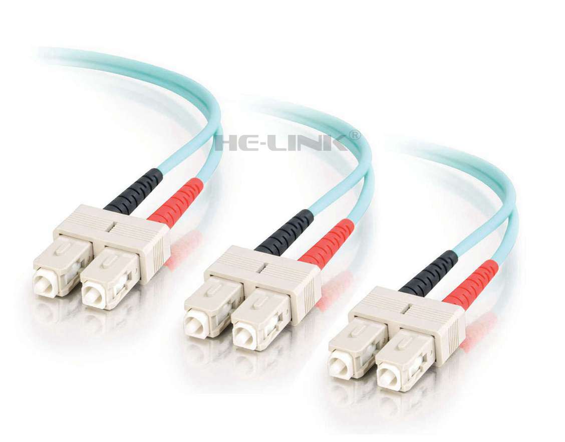 50M SC-SC Outdoor Armored 10G OM3 MM 6 Strands Fiber Patch Cord