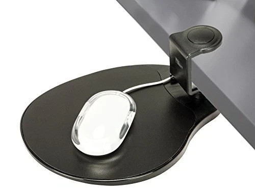 Clamp on Mouse Platform Clip on Mouse Pad Rotating 360 Ergonomic Mouse Tray A...