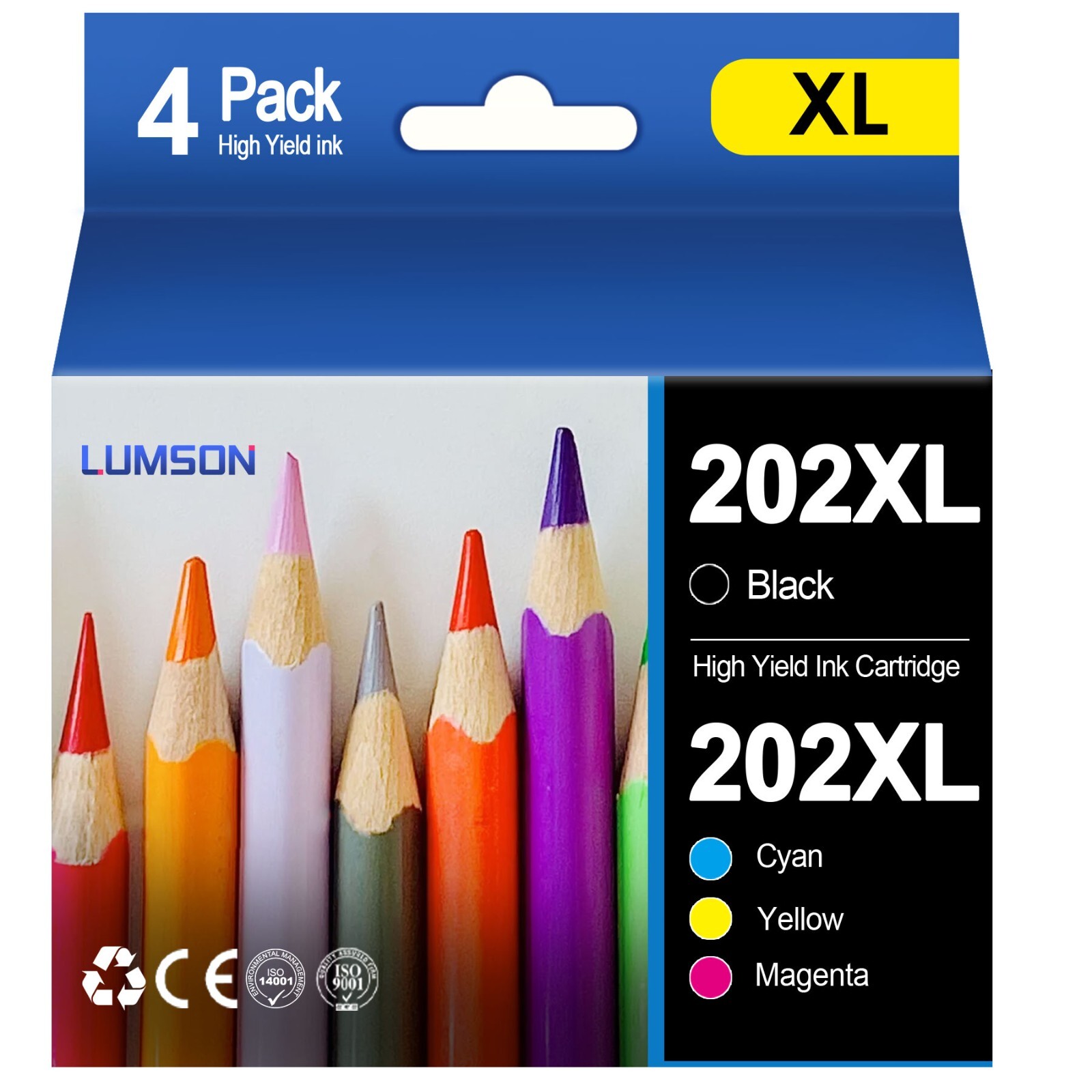 202XL 4PK Ink Replacement for Epson WF-2860 XP-5100 (Black/Magenta/Cyan/Yellow)