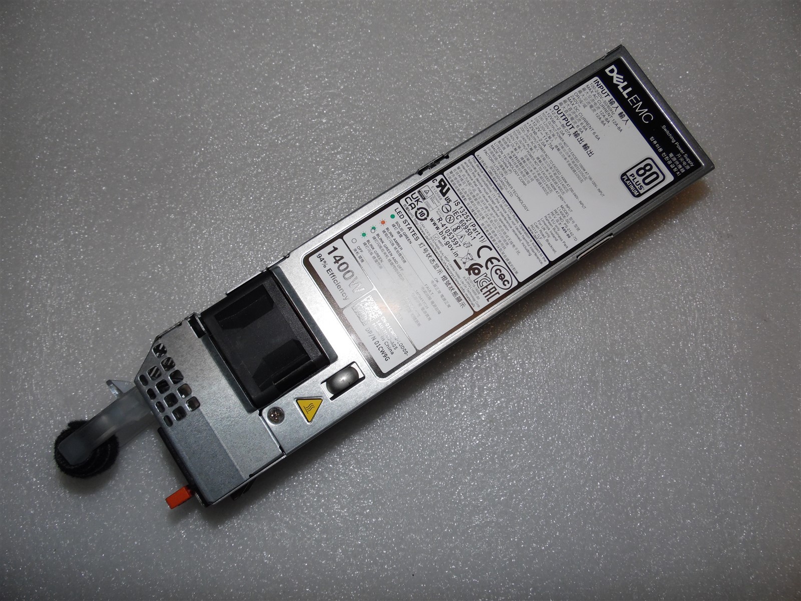 DELL POWEREDGE R6525 R750 R650 1400W PLATINUM 80 POWER SUPPLY 1CW9G