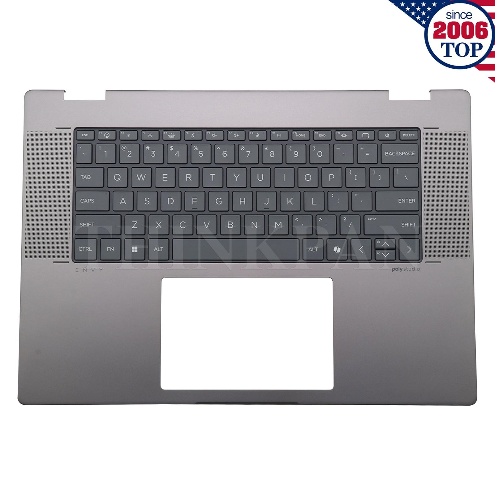 New Gray Palmrest Backlit Keyboard For HP ENVY X360 16-AC / 16-AD N86657-001 US