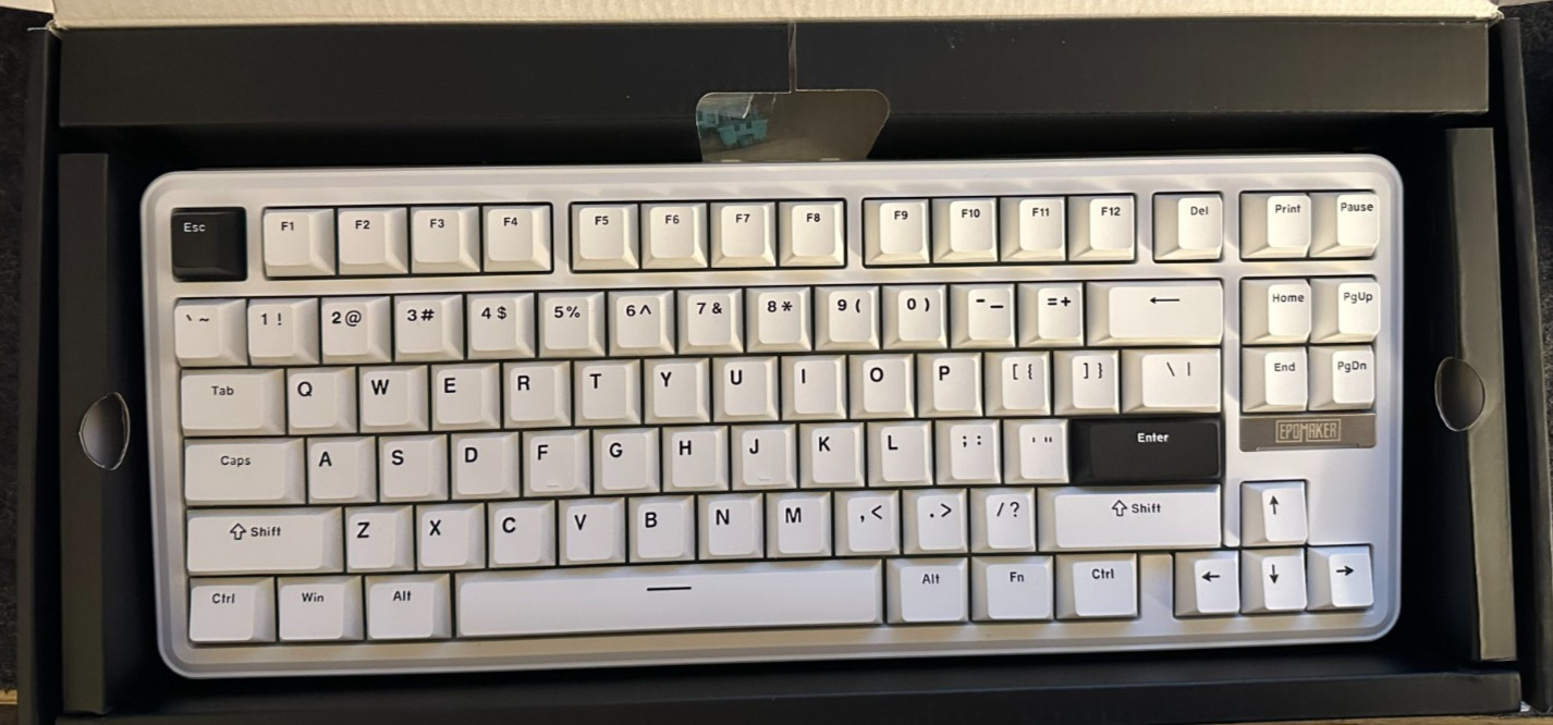 Epomaker TH85 75% Wireless Mechanical Gaming Keyboard - Black & White