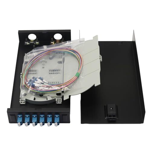- 6 LC Duplex Singlemode Couplers 12 Core LC UPC Box Fiber Optic Cables Wall ...