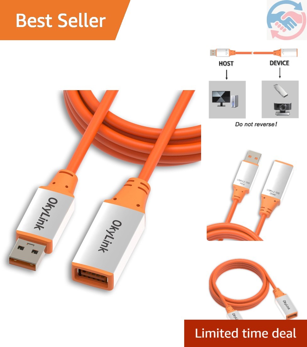 Active USB 3.2 Gen 2 Extension Cable 10Gbps 10Gbps, 10ft