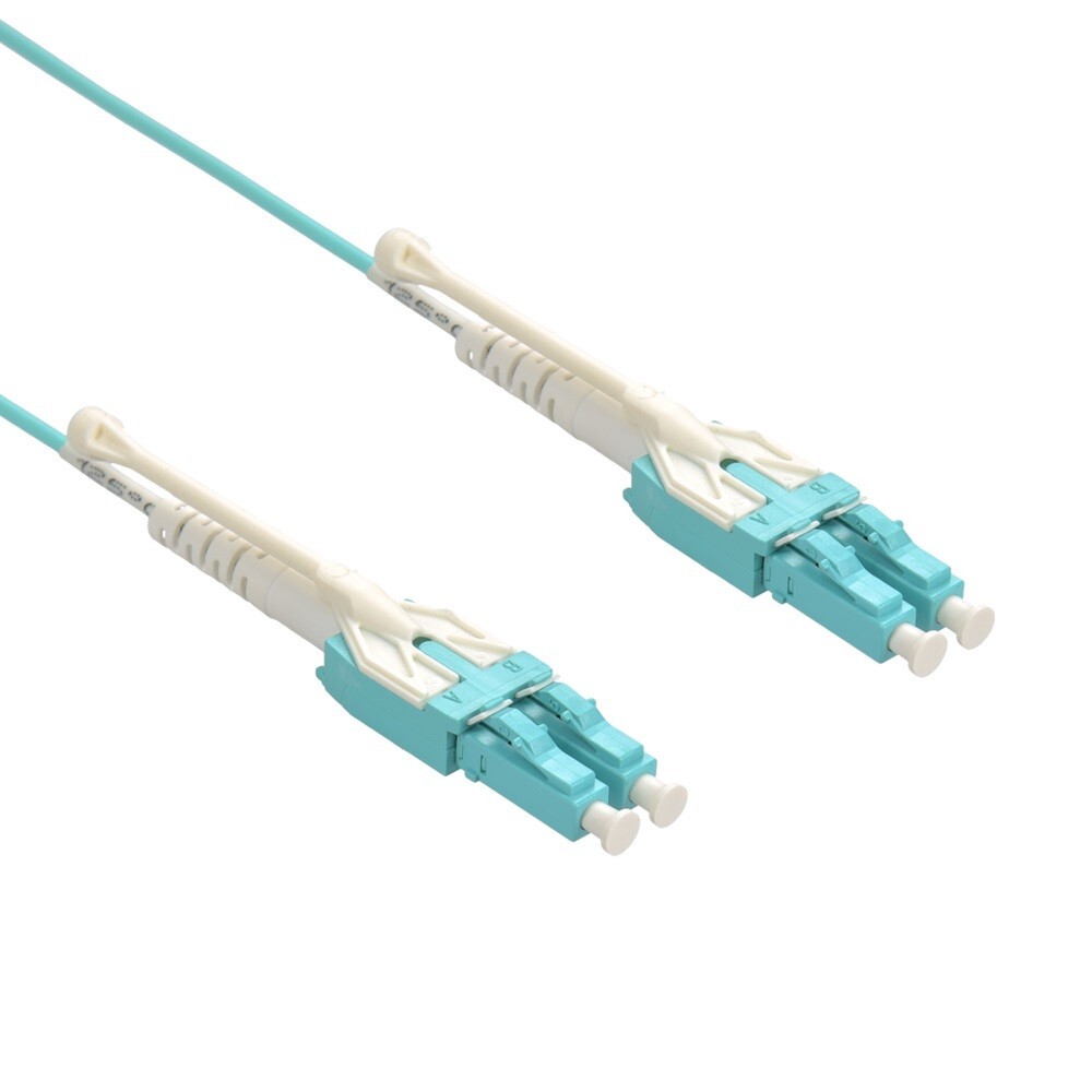 20 PACK LOT 2m LC-LC Duplex 50/125 OM3 Multim Fiber Patch Cable Aqua Uniboot 6FT