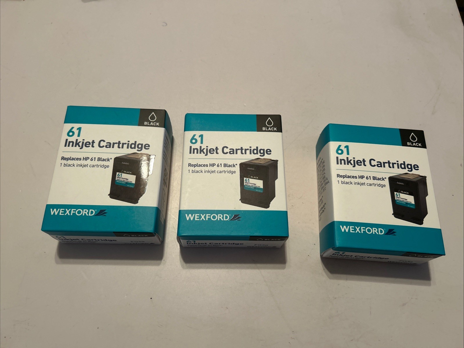 WEXFORD Inkjet Cartridge, Replaces HP 61, Black - Pack of 3 Ink Cartridges