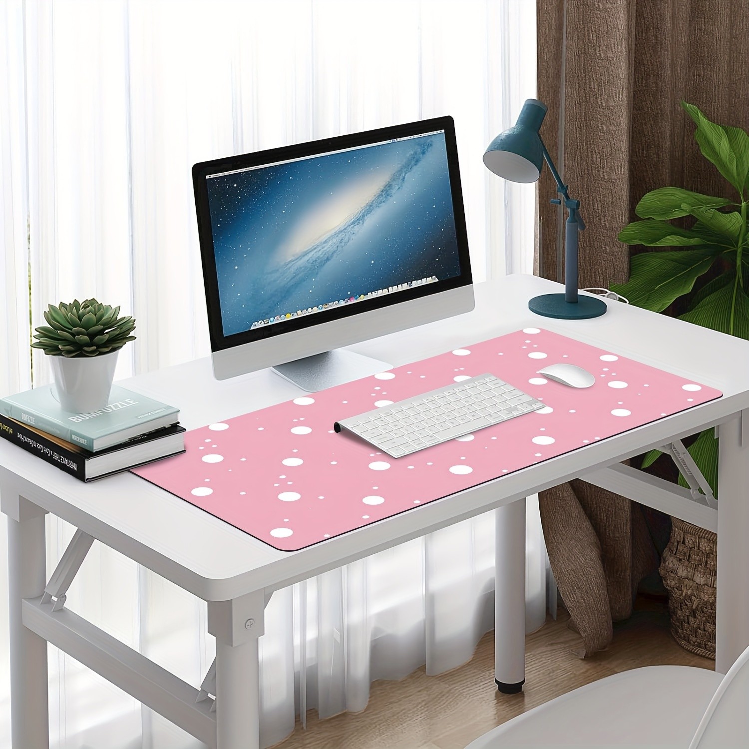 Large Extended PU Leather Desk Pad - 1pc Non-Slip Mouse Pad and Keyboard Mat w