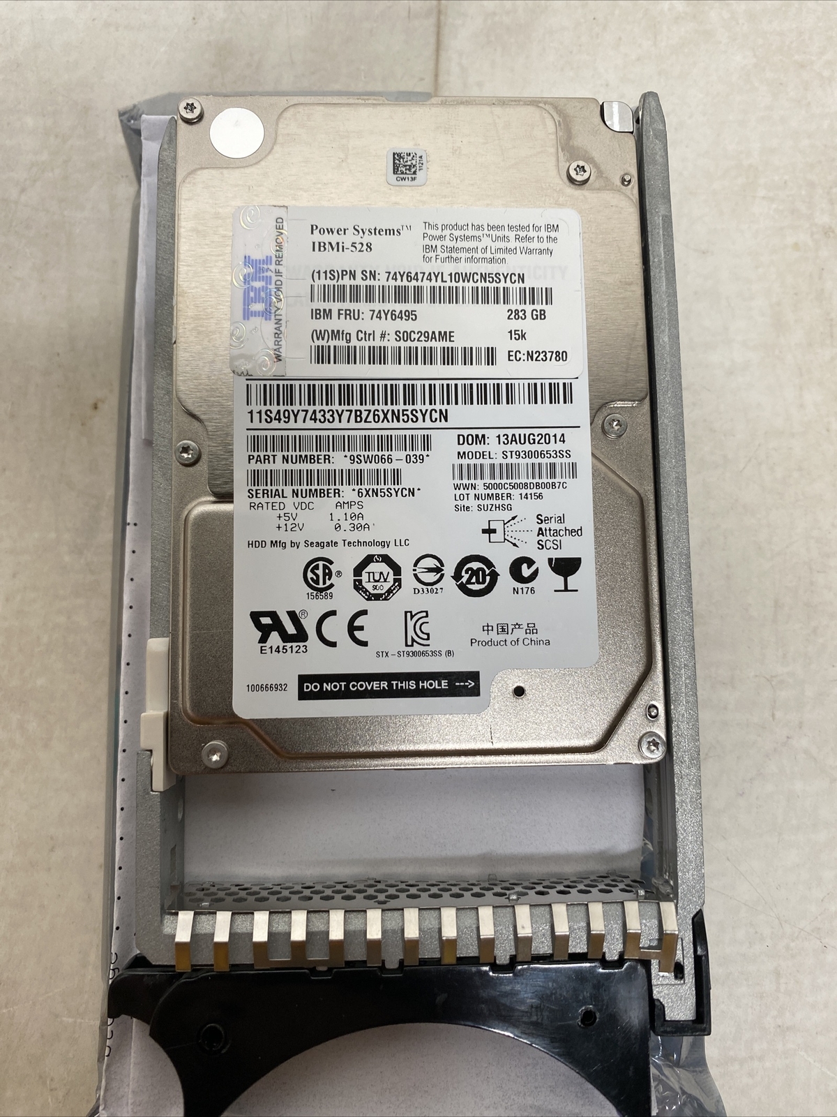 IBM 74Y6495 ST9300653SS
