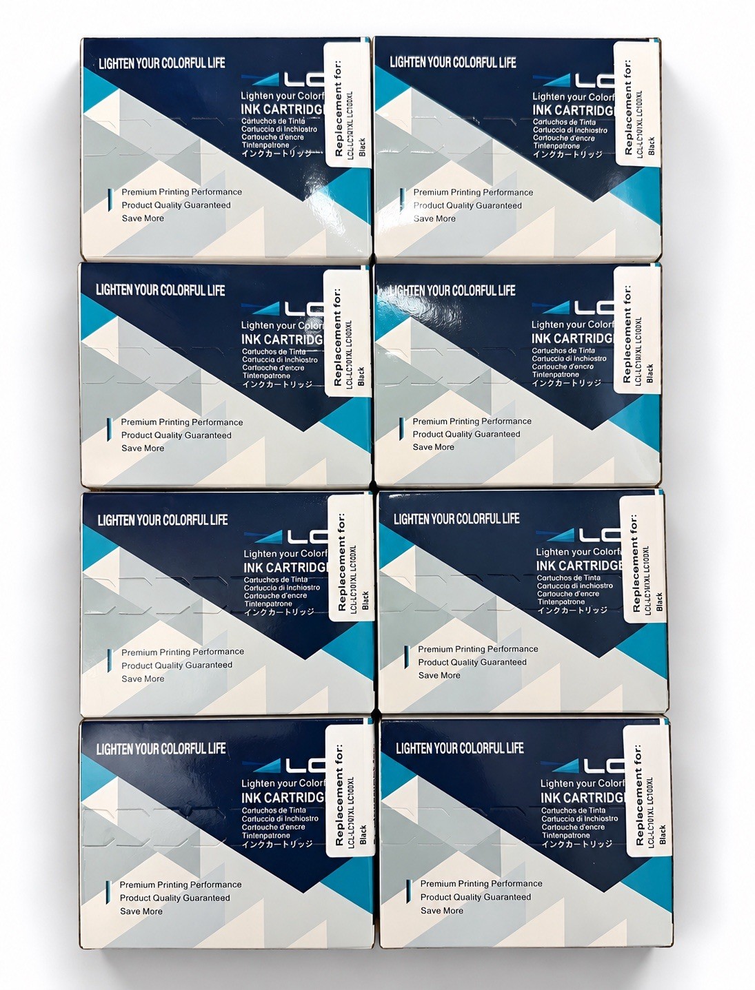 8 Pack LCL LC101XL LC103XL Black Ink Cartridge Replacement for Brother Printer