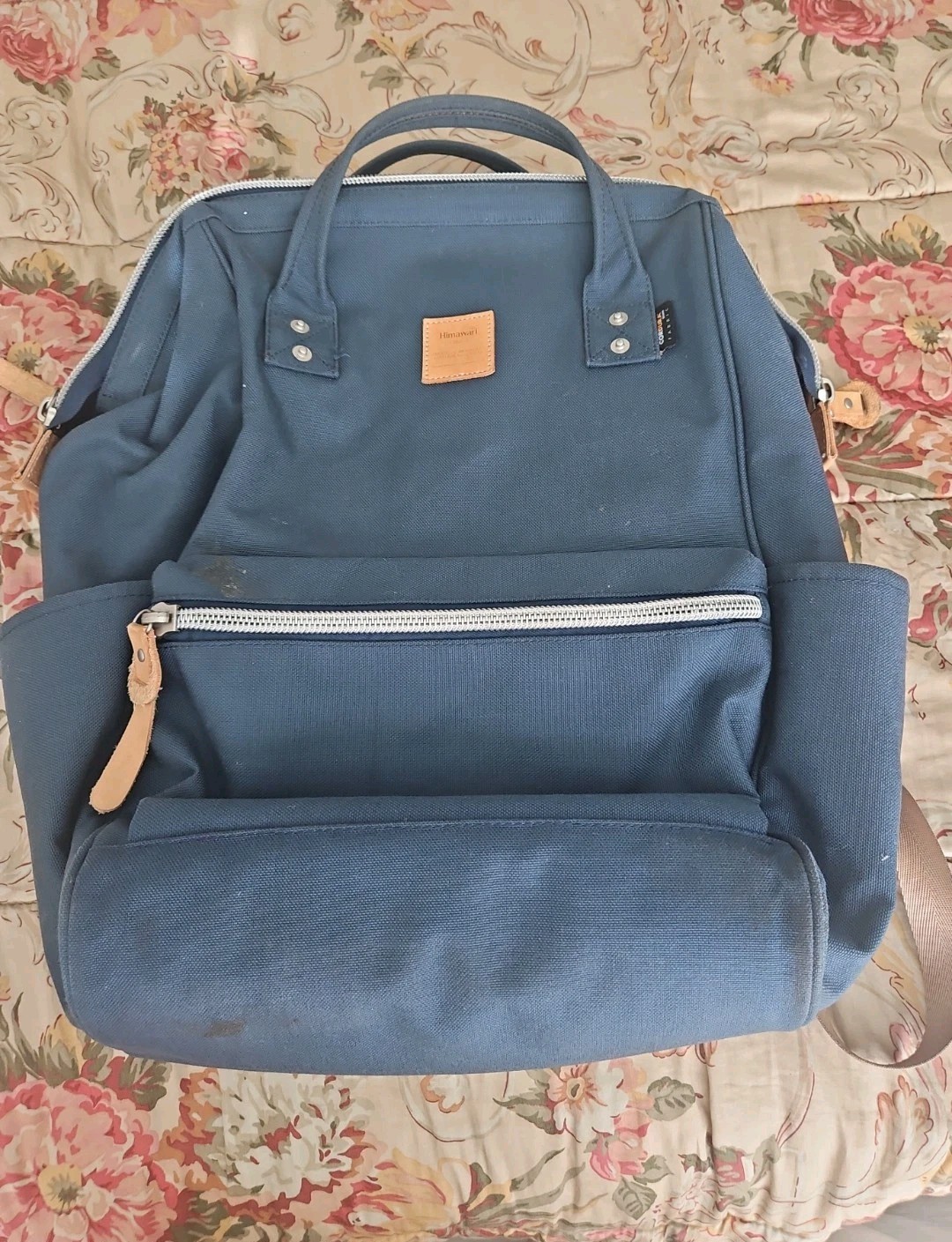 Himawari Backpack Gray Yellow Travel Structured Laptop Pocket