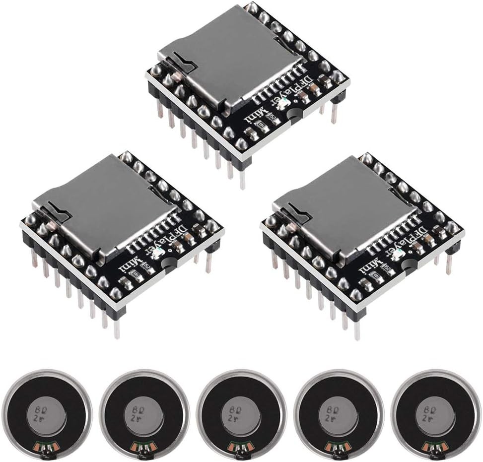 MP3 player audio module 3pcs with metal shell speaker 64MB for Arduino RX TX