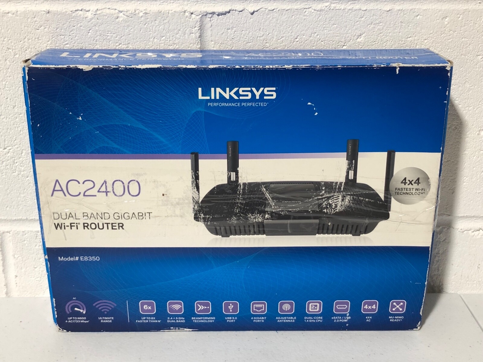 Linksys AC2400 4X4 Dual-Band Gigabit Wi-Fi Router HD Streaming/Gaming E8350