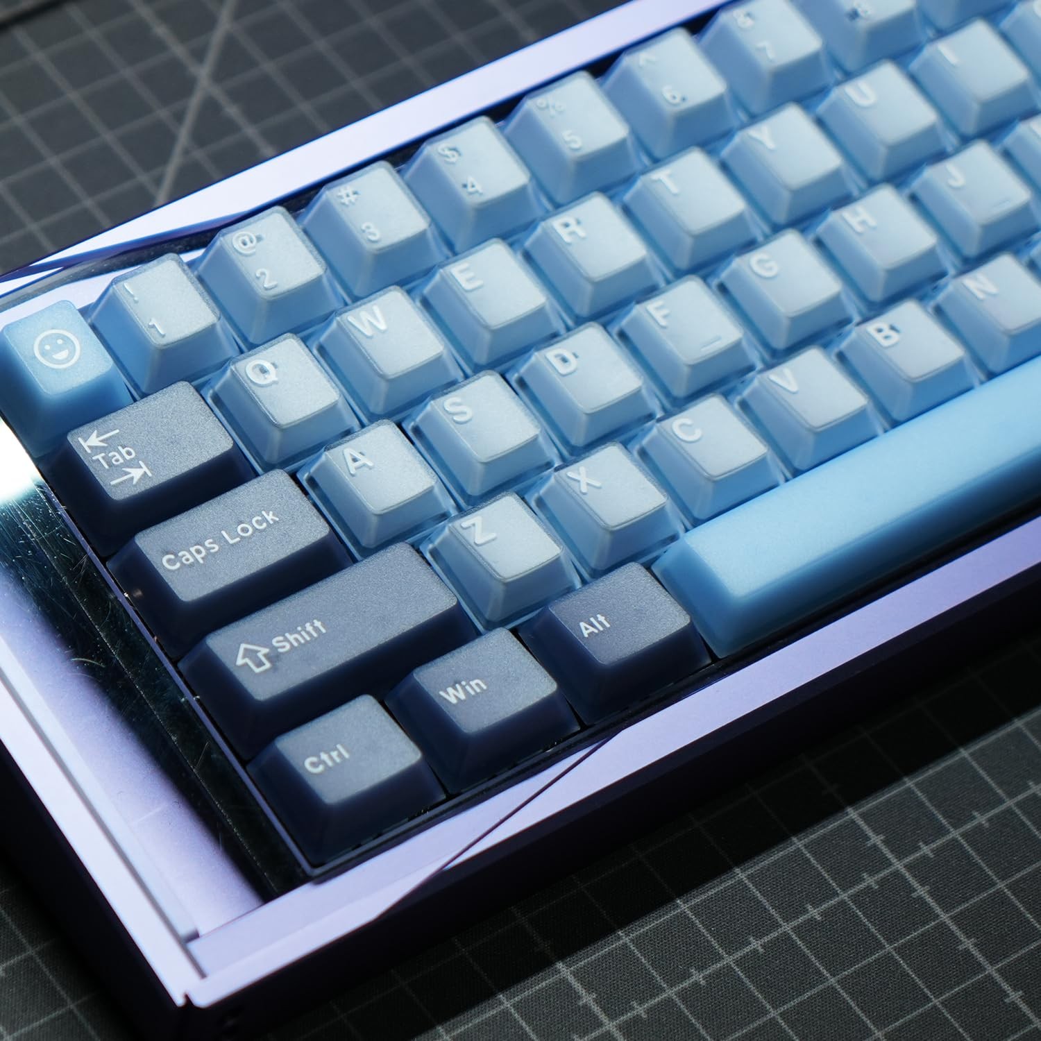 Keyboard Jelly Keycaps Set 164Keys Cherry Profile Blue Keycaps 60% 65% 75% 10...