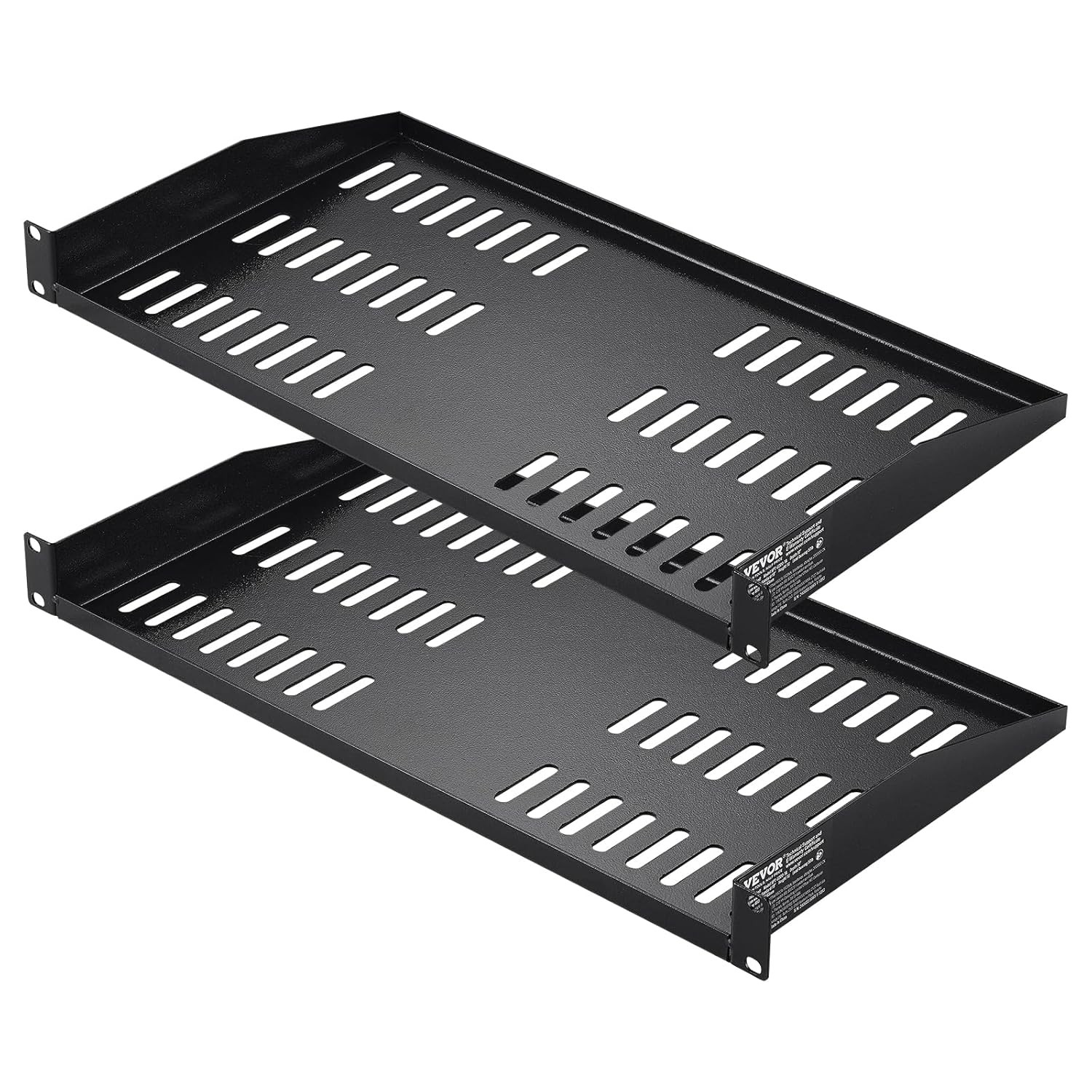 2PCS 1U Universal Vented Server Rack Cantilever Tray Mount Shelf for 1U and 2U
