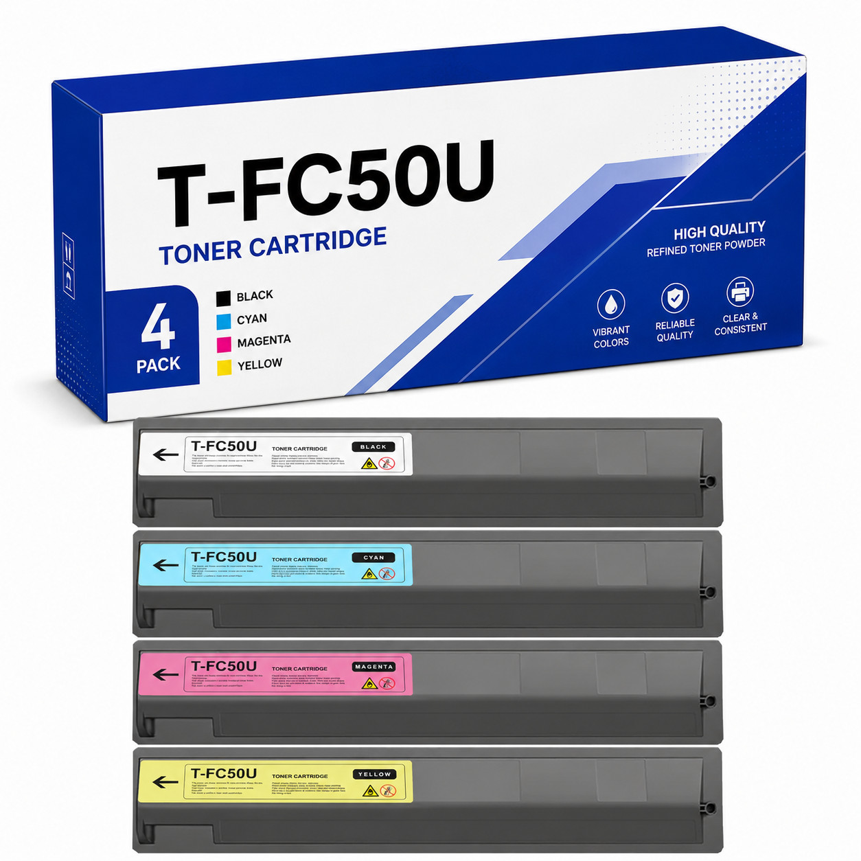 T-FC50U 4PK Toner Cartridge Set for e-STUDIO 2555c 3055c 3555c 4555c 5055c