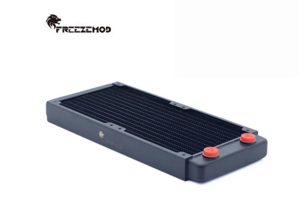 FREEZEMOD TSRP-BP240 240mm Radiator Copper Fins 27mm Matte Black RoHS Certified.