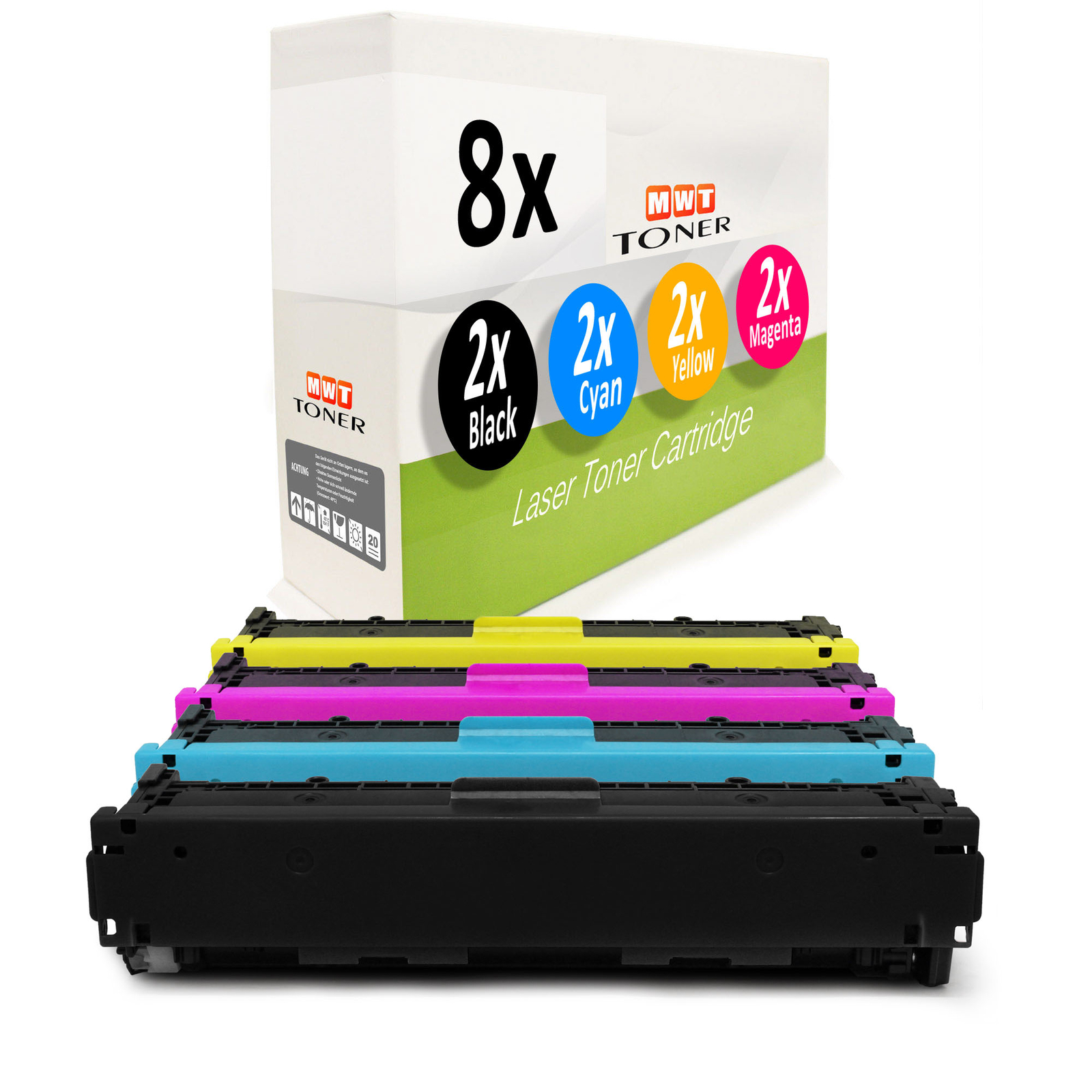 8x Compatible MWT Laser Toner Cartridge XL Multi-Color for HP MFP M-377/M-477