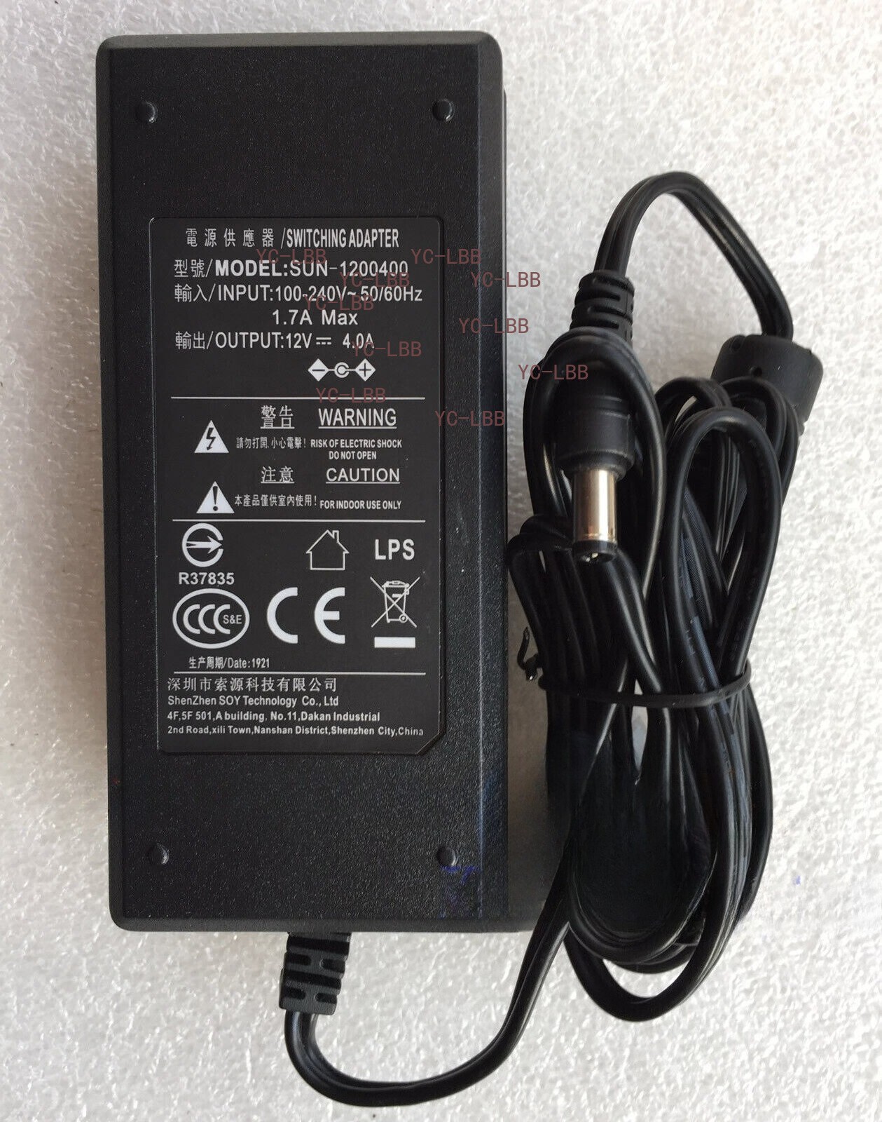 New Original OEM 12V 4A AC/DC Adapter for MSI Optix MAG270VC2 (3CB3) LCD Monitor