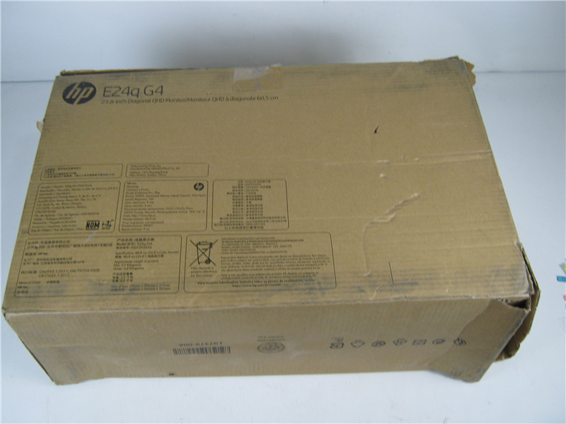 HP E24q G4 23.8" QHD LED Monitor 2560x1440 Open Box with Accessories