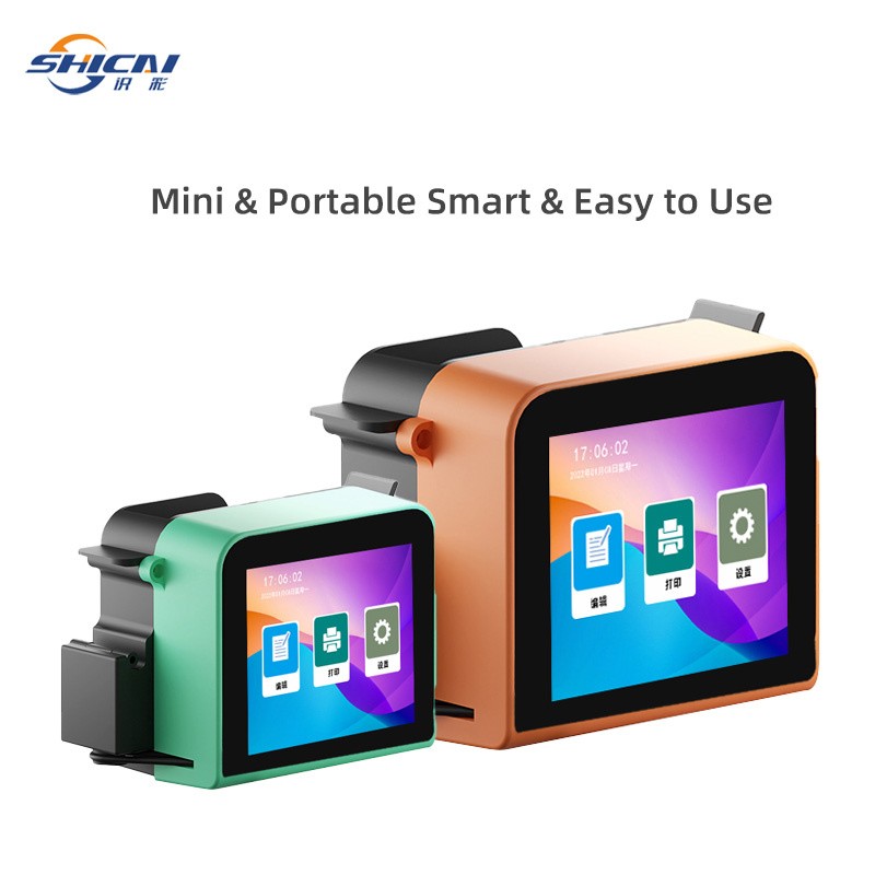 Mini Handheld Inkjet Printer Prints Expiry Date and Date Stamp on Kraft Boxes