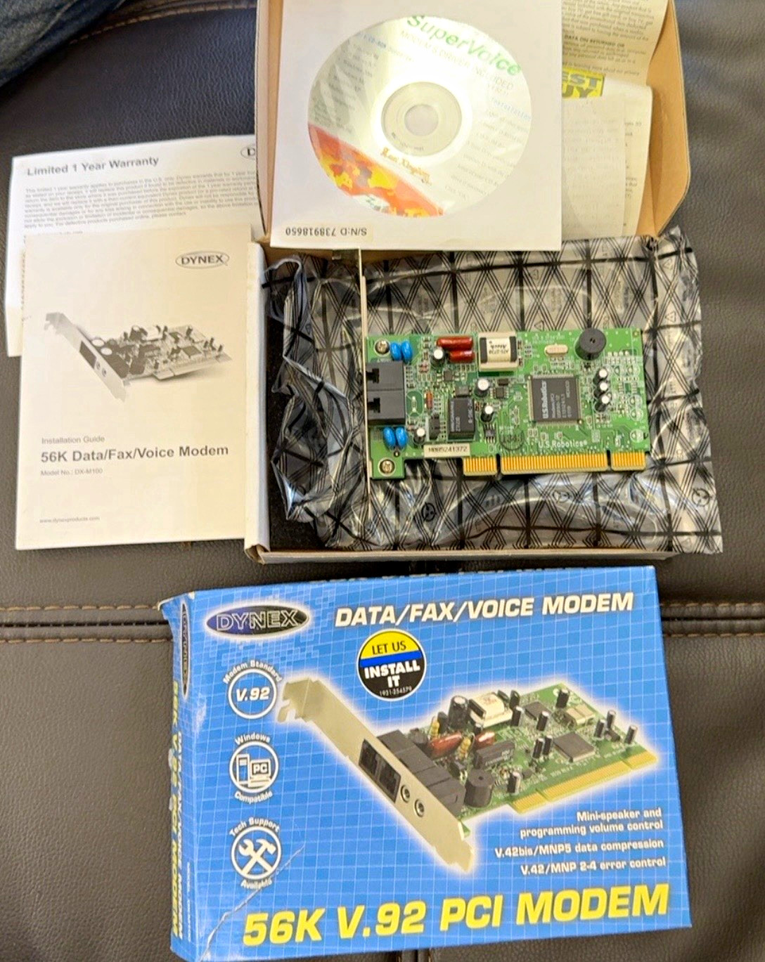 Dynex DX-M100 56K V.92 PCI Data/Fax/Voice Modem w/ RJ-11 Interface