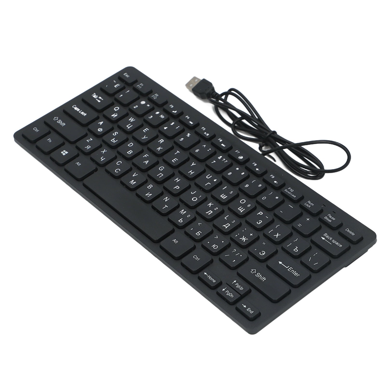 78-Key Russian USB Keyboard Ultra-Thin Mute Desktop Mini