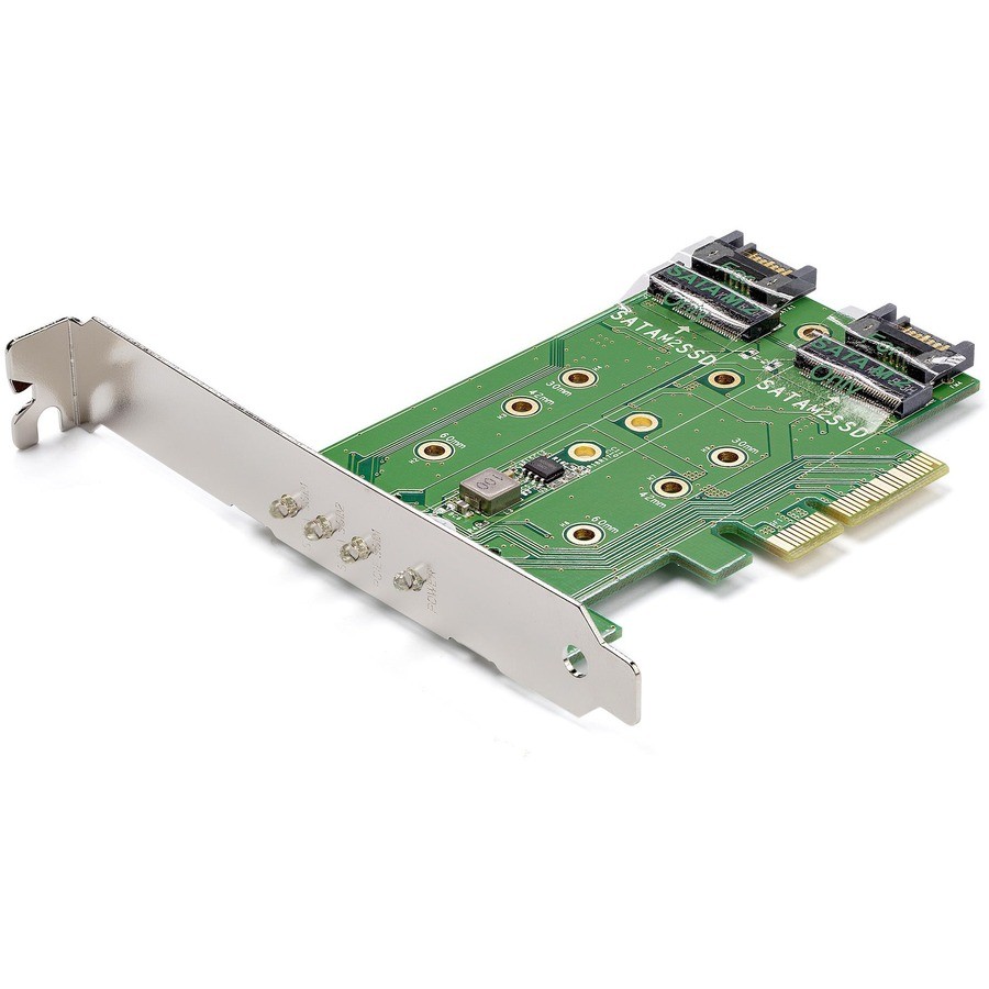 StarTech M.2 Adapter - 3 Port - 1 x PCIe (NVMe) M.2 - 2 x SATA III M.2 - SSD