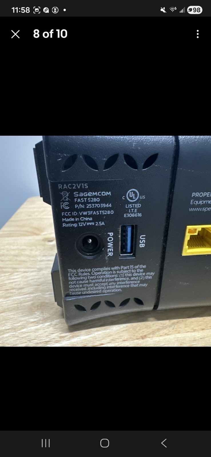 RAC2V2S FAST 5280 Dual-Band WiFi Router No Power Cord