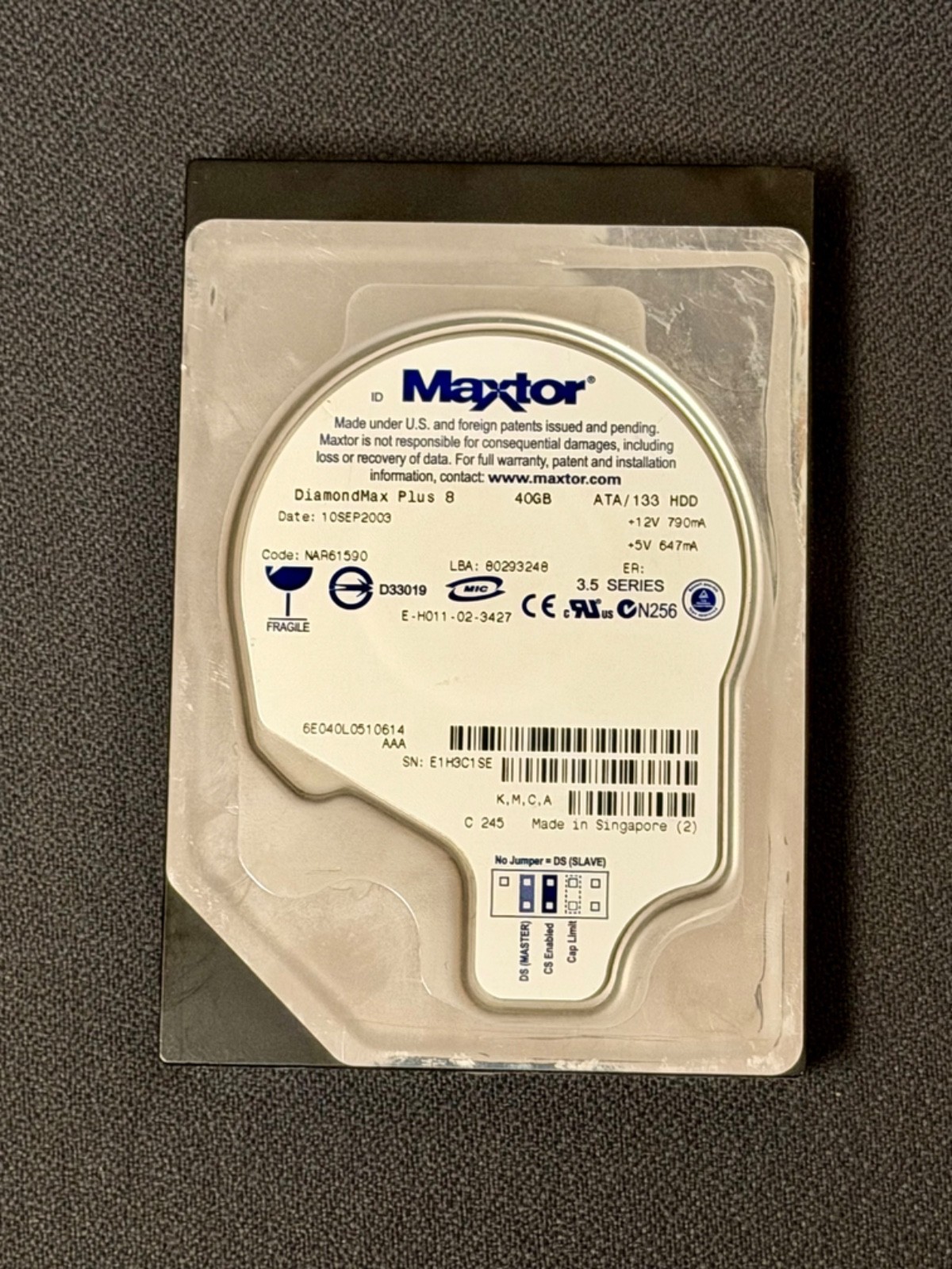 Maxtor 3,5 " 40 GB 7200 RPM 6E040L0 2MB