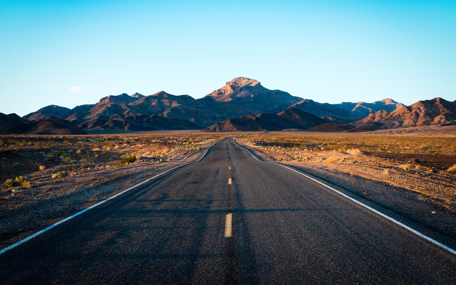 Landscape road mountains desert asphalt Custom Gaming Mat Desk