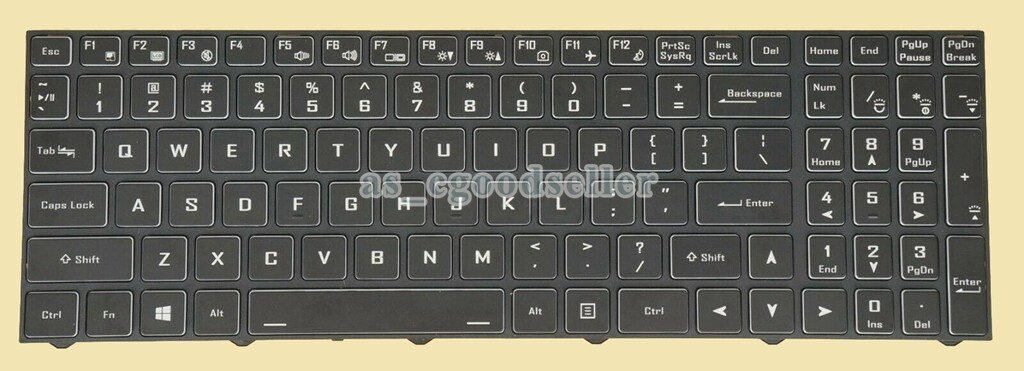for Clevo PC70DN2-D PC70DF1 PC70DF1-D N960TF N960TD Keyboard US Color BACKLIT