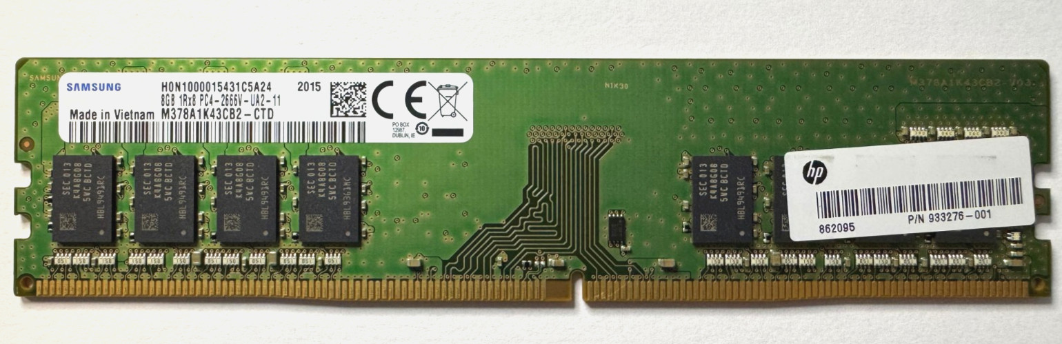 Samsung 8GB DDR4 2666MHz UDIMM Desktop RAM Memory