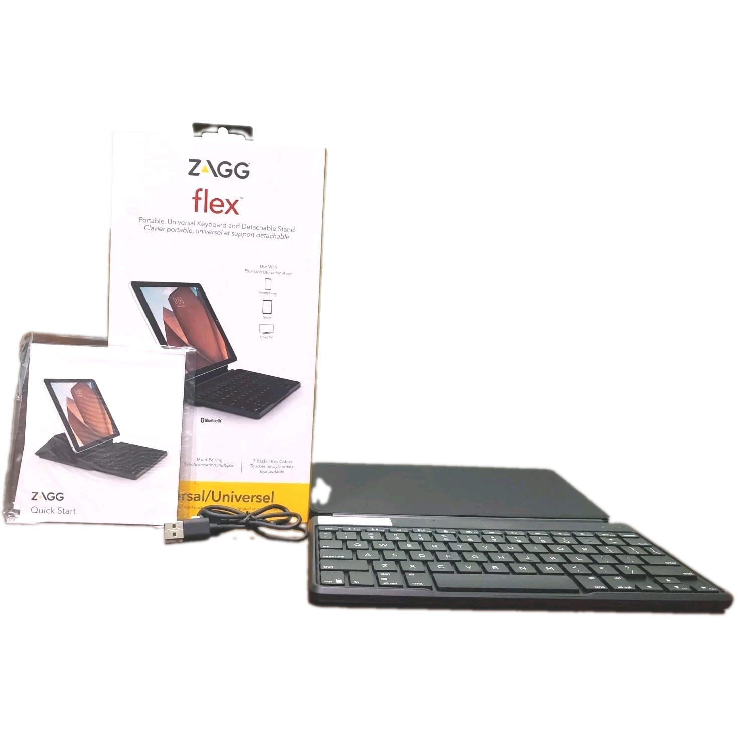 ​ZAGG Flex Portable Universal Wireless Bluetooth Keyboard & Detachable Stand