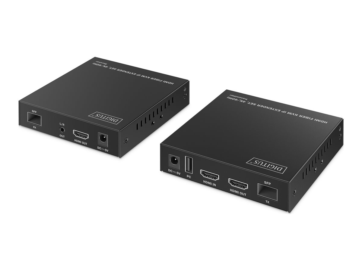 DIGITUS HDMI Fiber KVM Extender Set 4K/60Hz Cable/Adapter DS-55348