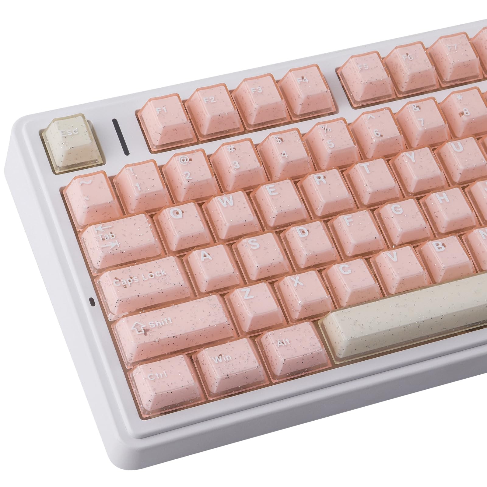 Pink Keycaps 166 Keys PBT Translucent Cherry Profile Crystal Jelly Keycap Set
