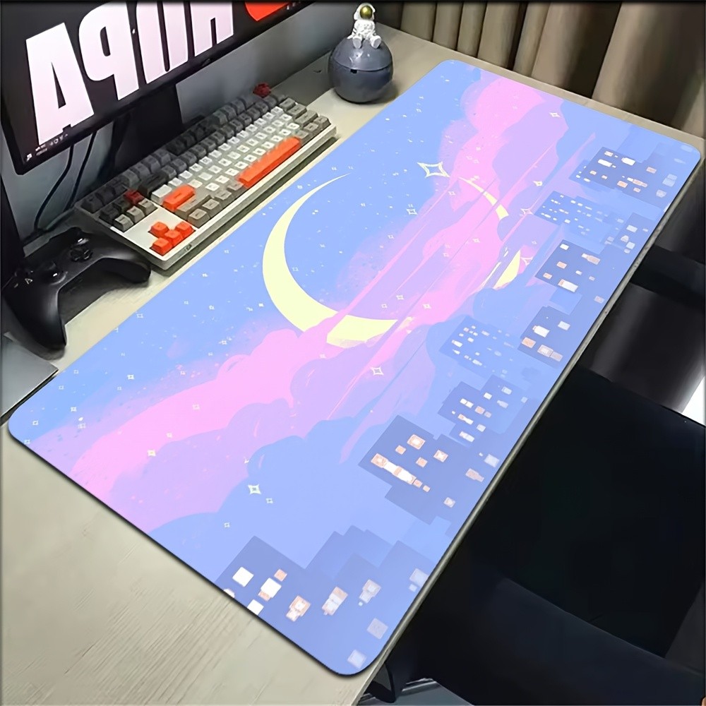 1pc Beautiful Scenery Pattern Large-Size Mouse Pad, XXL Keyboard Mat, High-Def