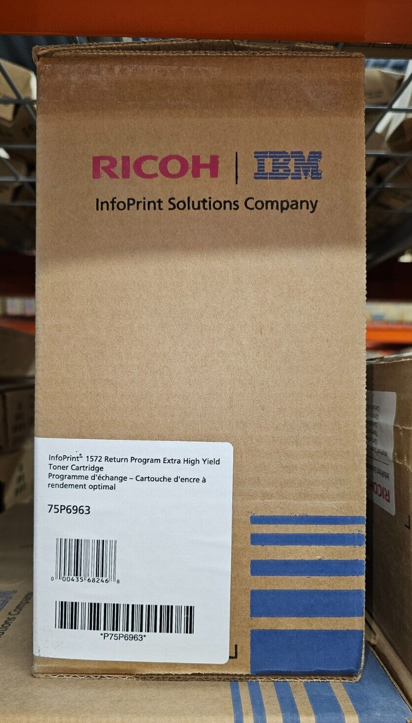 New Sealed Box Genuine Ricoh IBM 75P6963 Extra High Yield toner InfoPrint 1572
