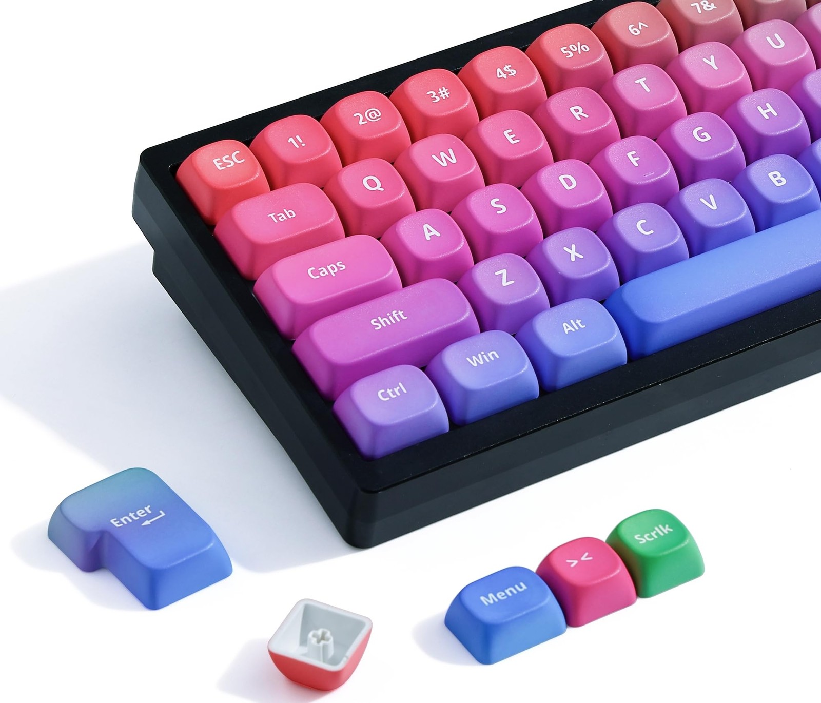 Rainbow PBT Keycaps Gradient Custom Cute Mechanical Keyboard Set Accessories