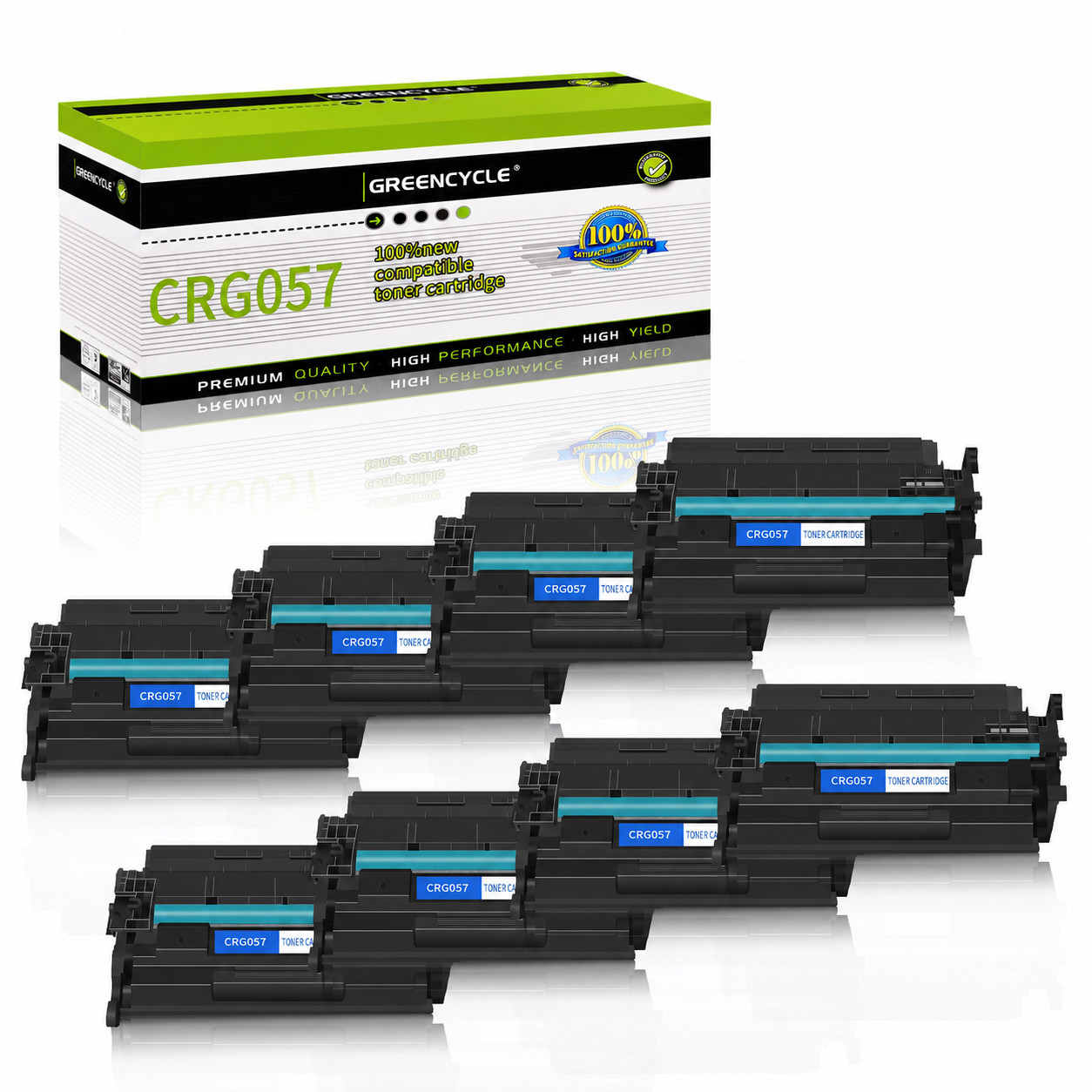 8PK CRG057 Toner Compatible with Canon ImageCLASS MF447dw MF448dw New Chip