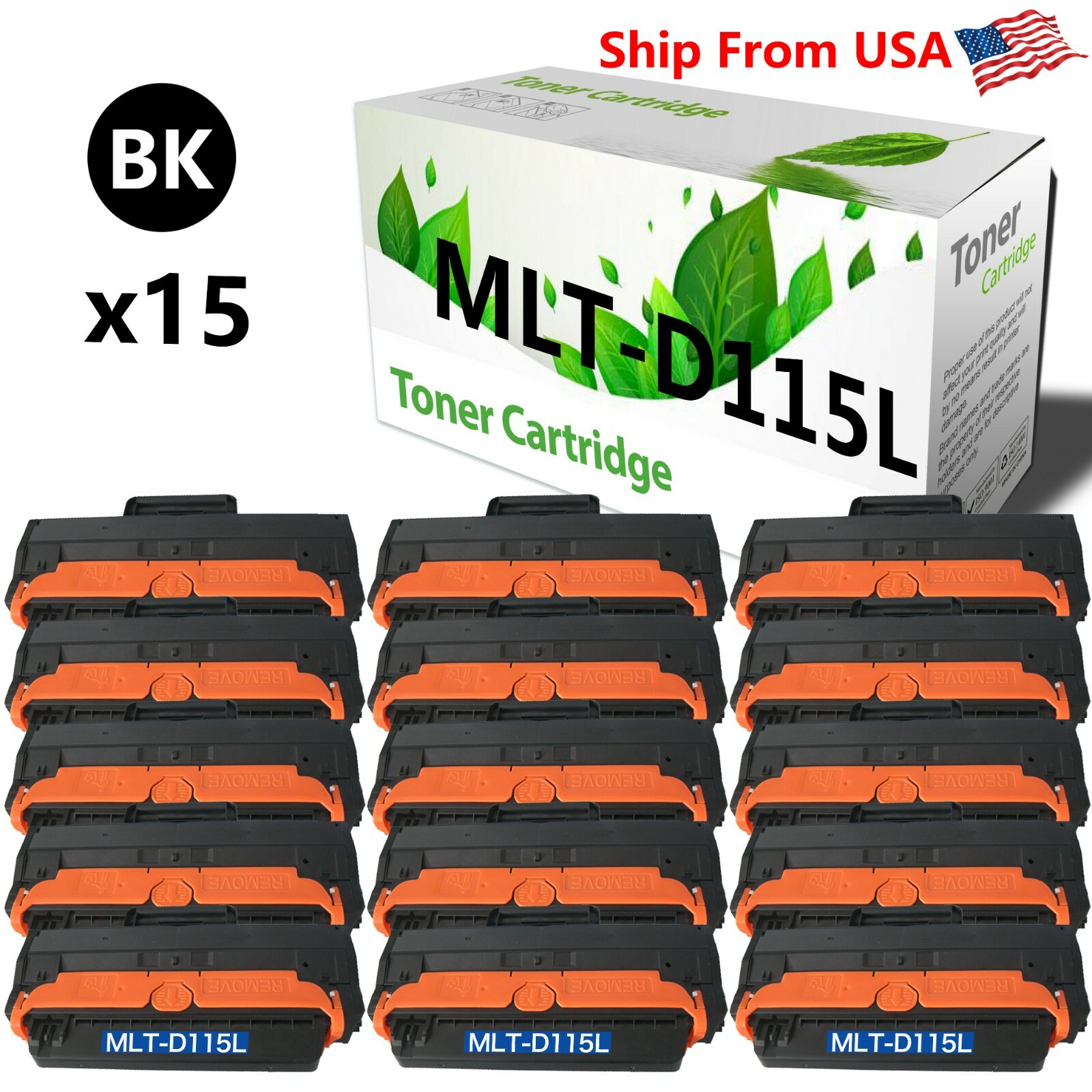 15PK MLT-D115L 115L Toner Cartridge For SL-M2830 Xpress SL-M2830DW Printer