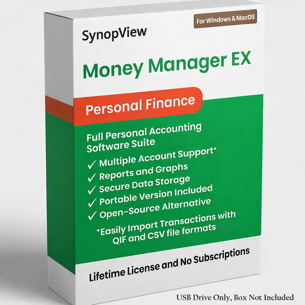 Money Manager Ex - Personal Accounting, Banking And Budgeting Software 2026 USB