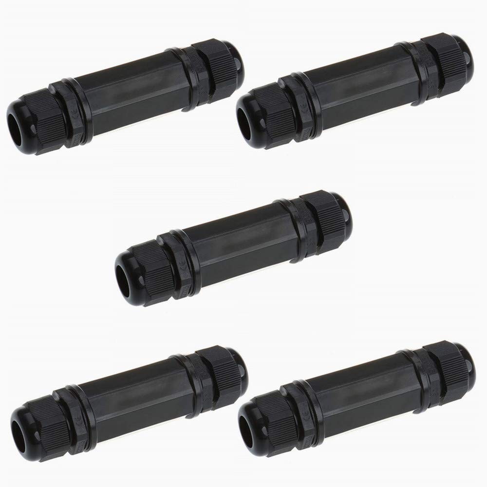 M22Z Shielded RJ45 Cat6 Double Head Waterproof Connector Ethernet Plug 5 PCS