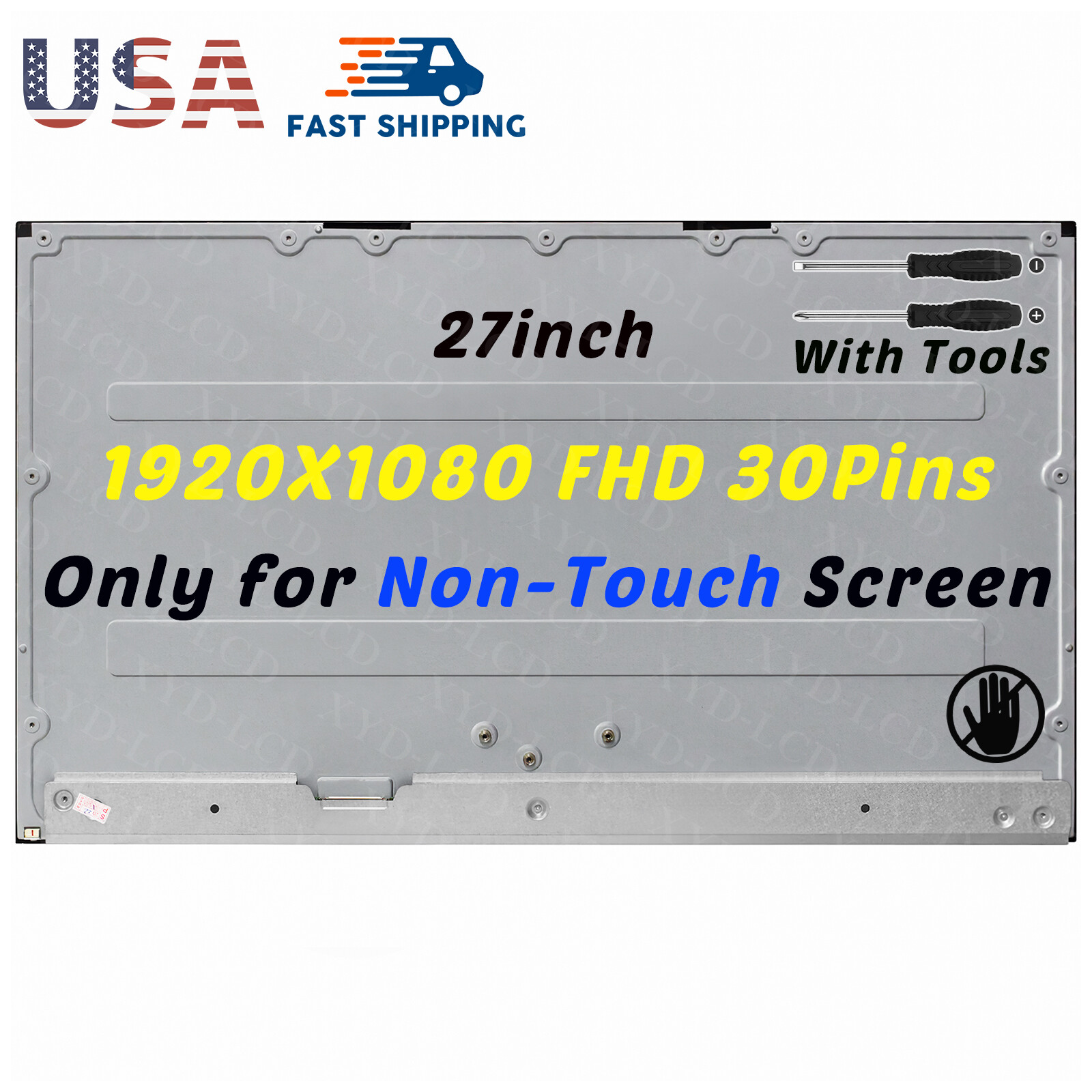 27in WLED LCD Display FHD 30Pins Non-Touch for HP 27-C 27-CB0000LA 27-CB0009