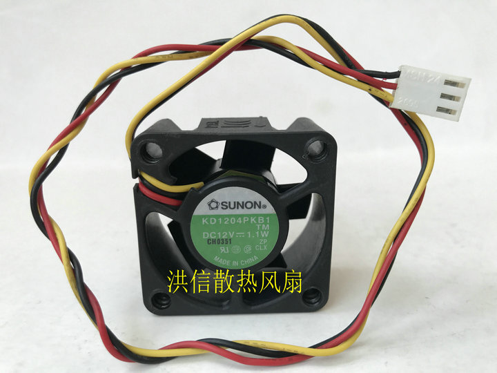 SUNON KD1204PKB1 DC12V 1.1W 4CM 4020 3-wire cooling fan