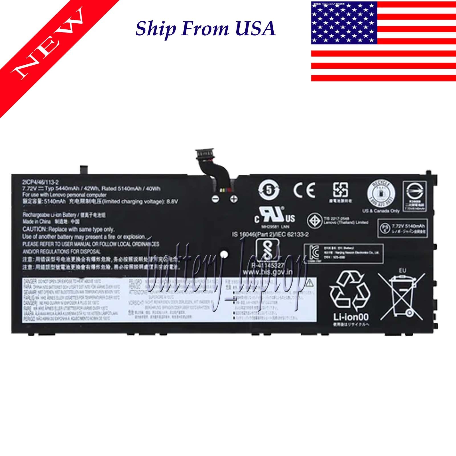 L16L4P91 Battery for Lenovo ThinkPad X1 Tablet GEN 3 3rd Gen 2018 Series SB10K97